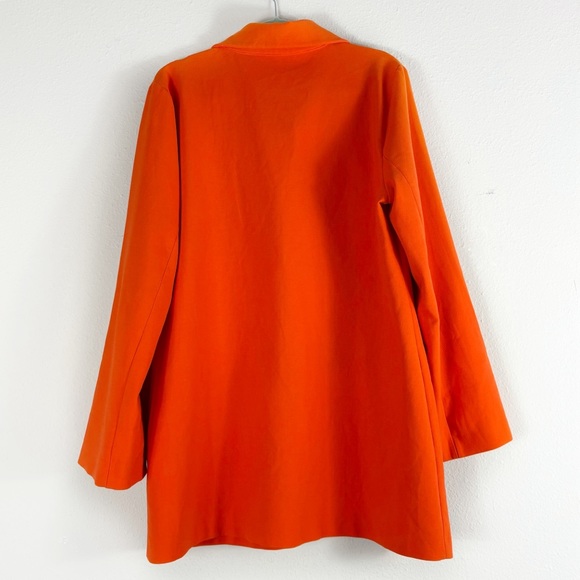 ZARA Woman High Neck Mini Dress With Tied Bow in Bright Orange sz XXL - Picture 4 of 16